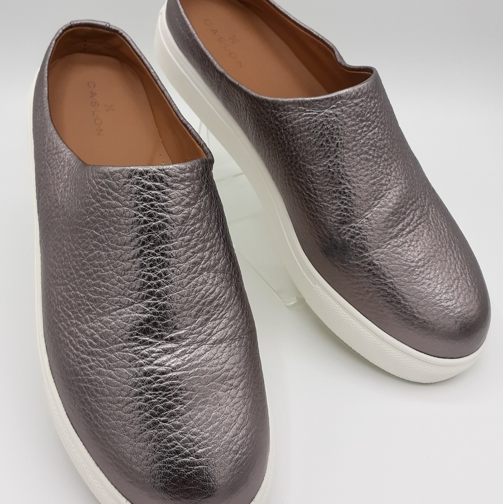SOLD $20. Caslon Metalic Leather Mule Sneaker